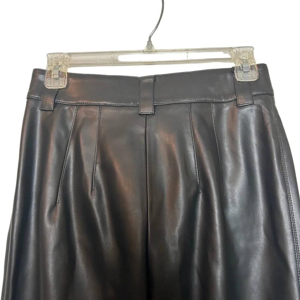 Zara Francine’s Black Full Length Faux Leather High Rise Bloggers Favorite Pants